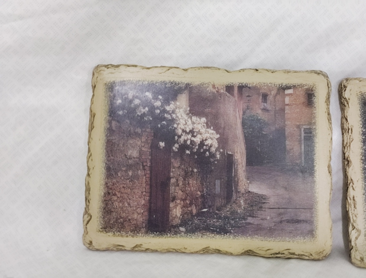 Art Wall Ceramic Tile Paintings Pair