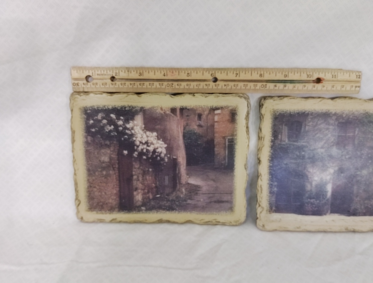 Art Wall Ceramic Tile Paintings Pair
