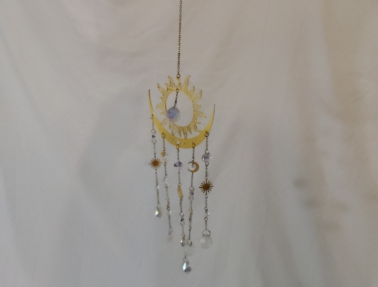 Golden Sun Crystal Hanging Decoration