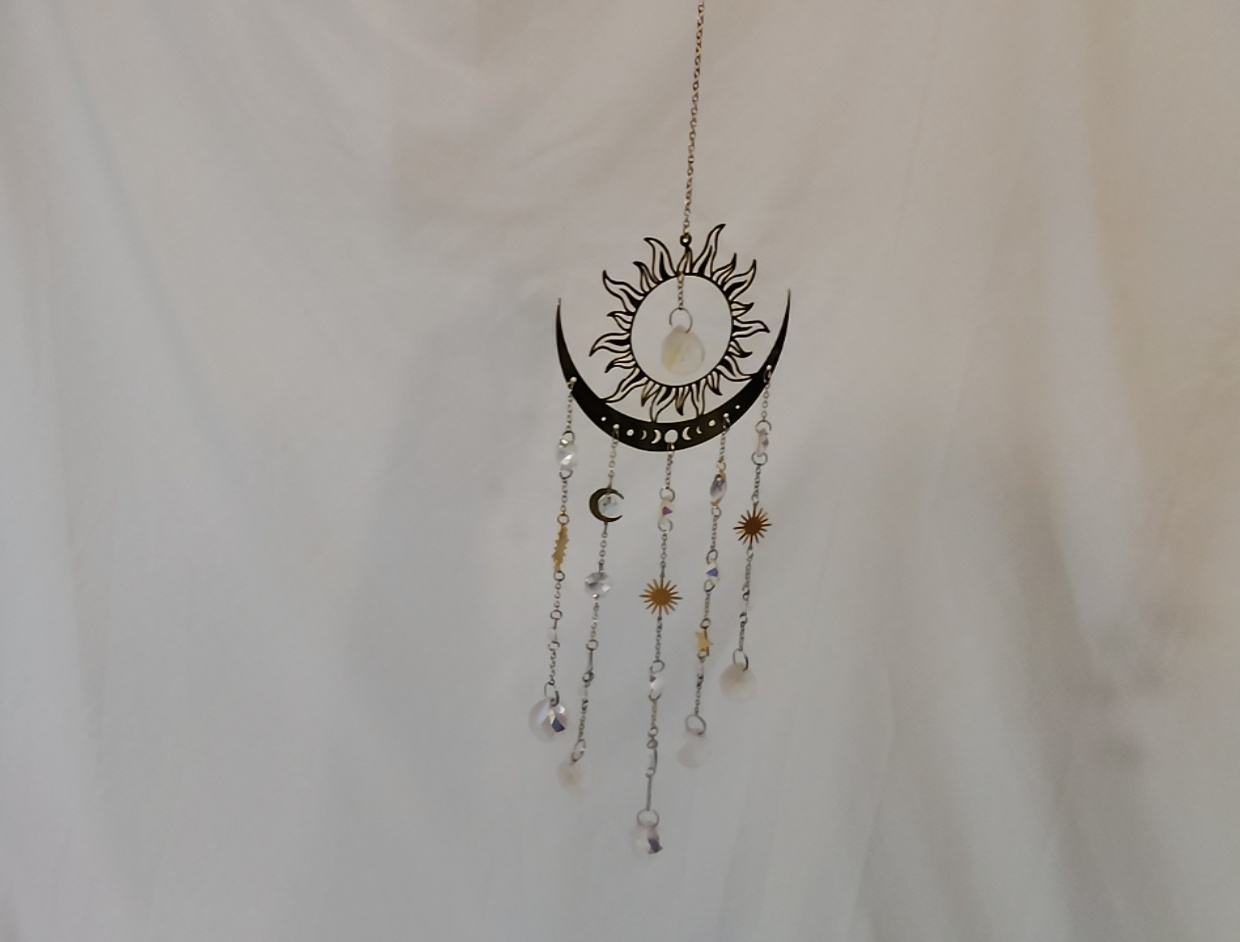 Golden Sun Crystal Hanging Decoration