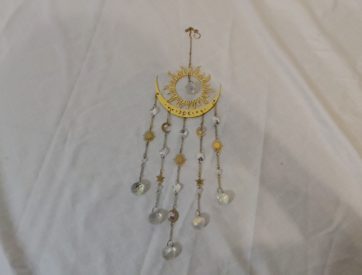 Golden Sun Crystal Hanging Decoration
