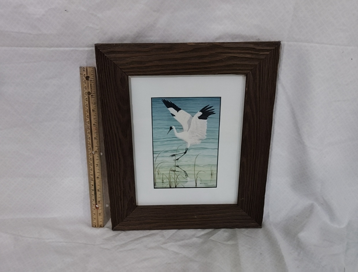 Heron Art Framed