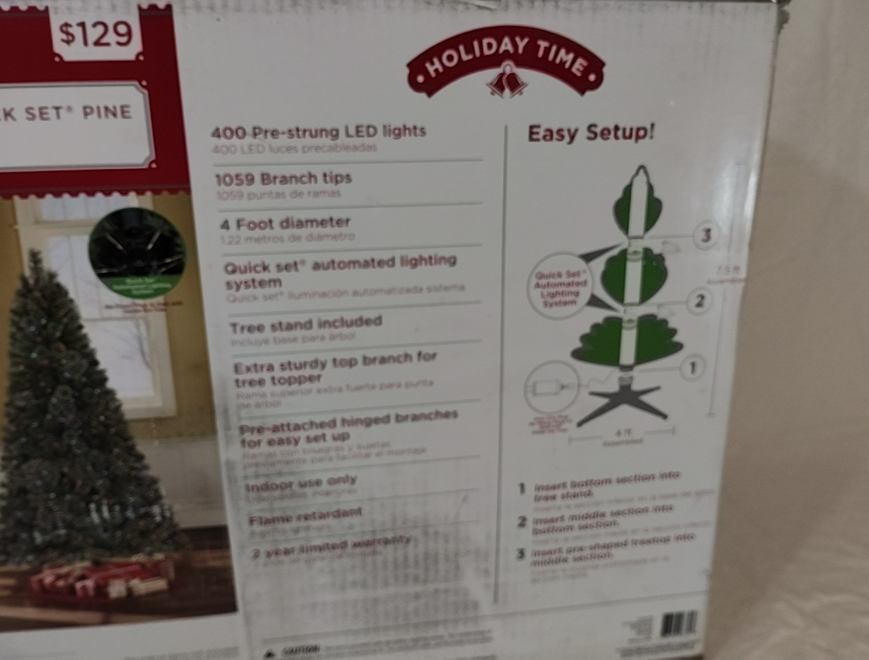 Holiday Time 7.5ft Christmas Tree