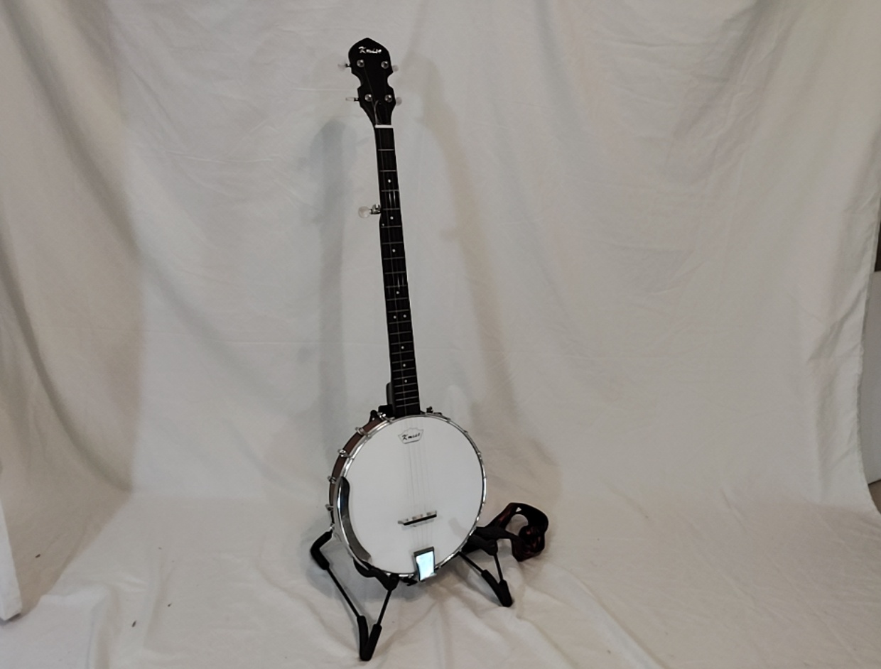 Kmise Banjo with Bag, Strap, and Tuning Tools