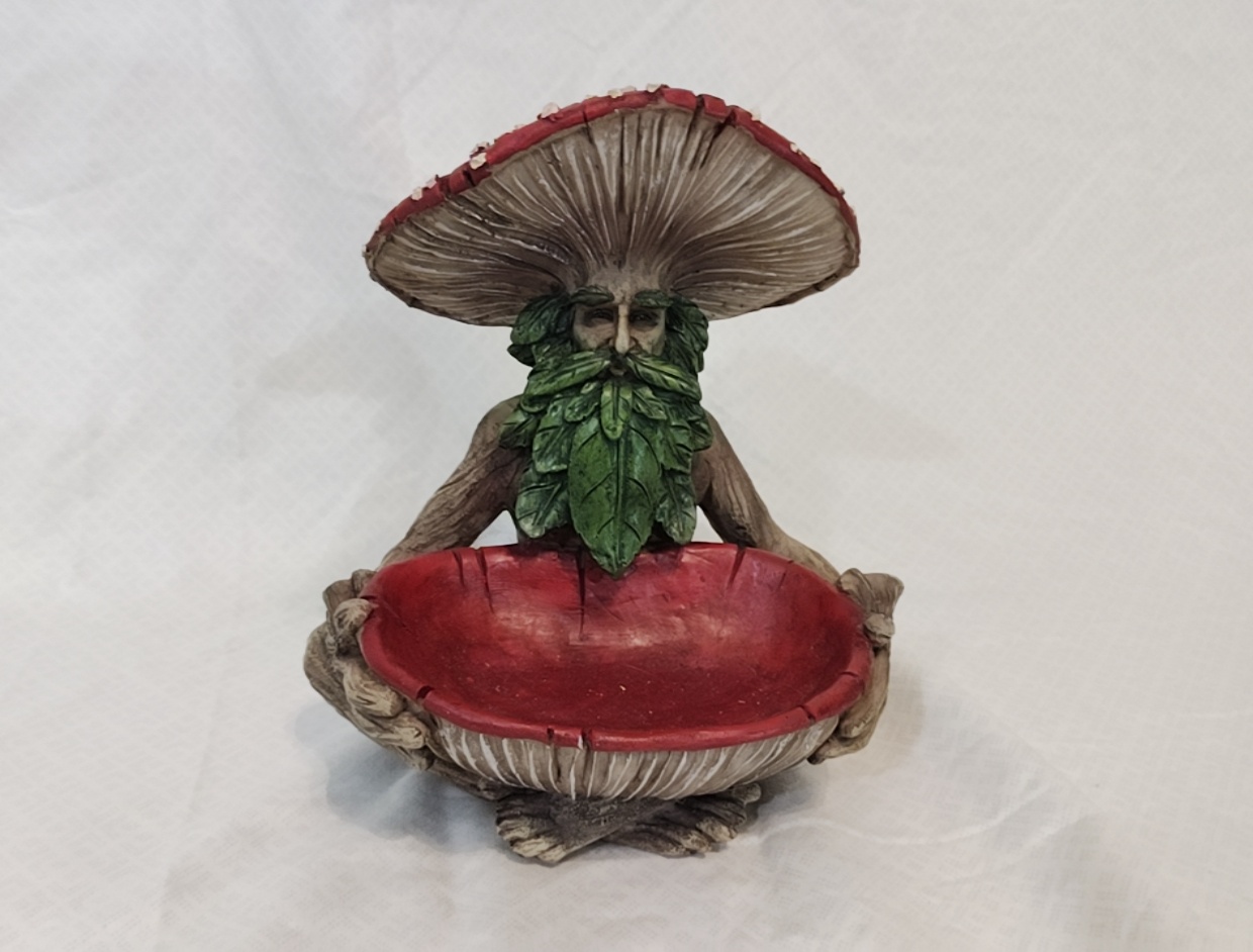 Mushroom Man Dish Statue