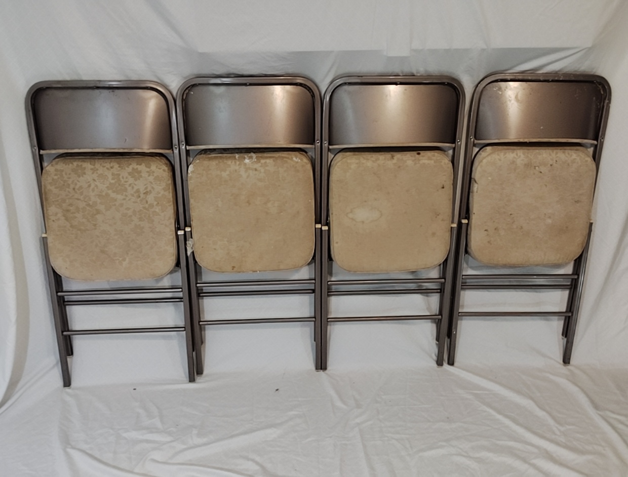 Set of 4 Samsonite Vintage Metal Chairs