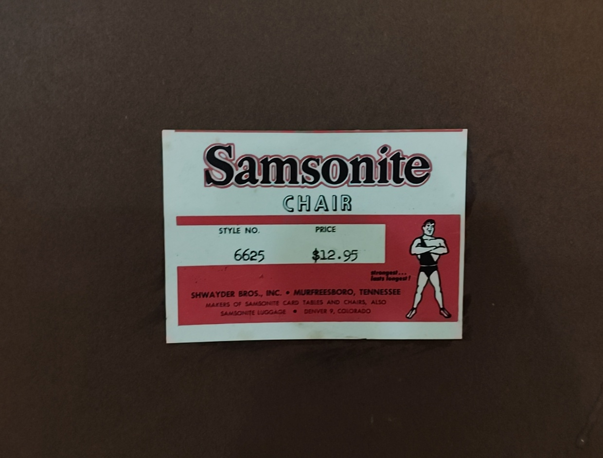Set of 4 Samsonite Vintage Metal Chairs