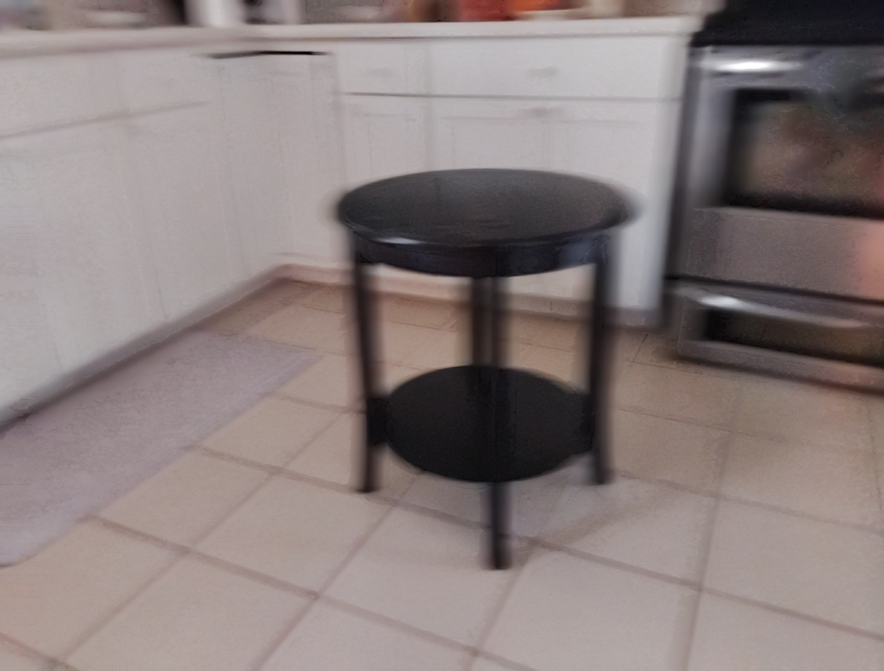 Side Table Black Large Round Top