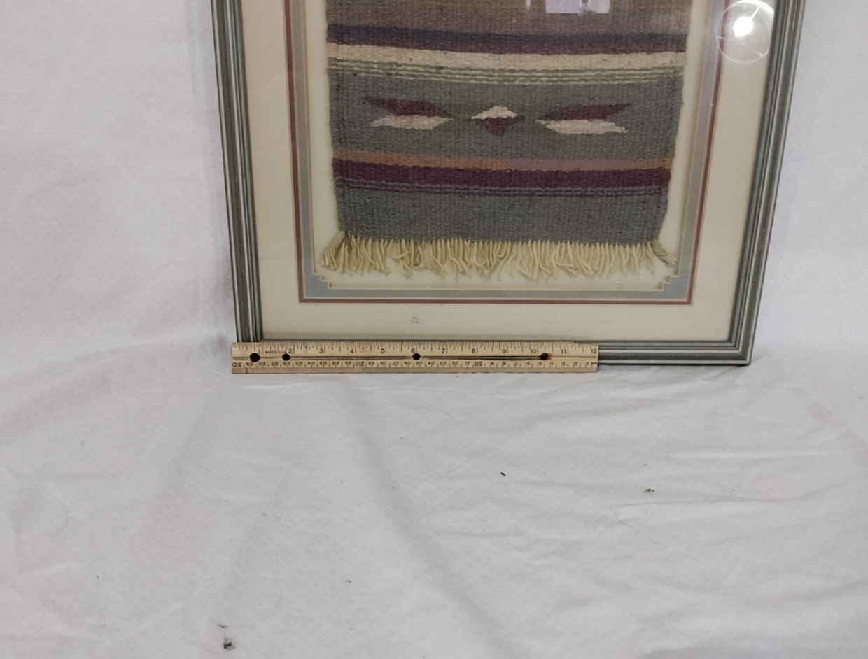 Zapotec Indian Weaving Framed Wall Decoration