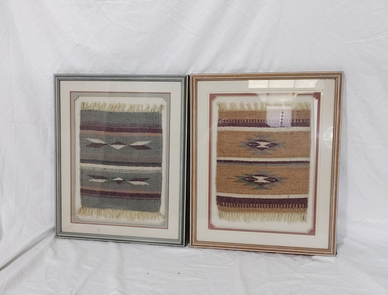 Zapotec Indian Weaving Framed Wall Decoration